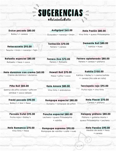 Carta De Date Un Roll Helados A La Plancha Villa Del Carb N