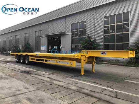 3 4 Axles Low Bed Deck Flatbed Container Gooseneck Excavator Transport