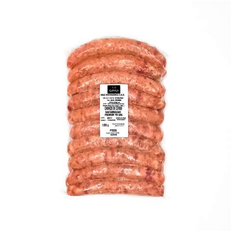 Chorizo Santarrosano Premium 10 X 100 Gr 1000 Grs Institucional Gingi