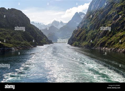 Steep Sided Glacial Trough Fiord Of Trollfjorden Lofoten Islands