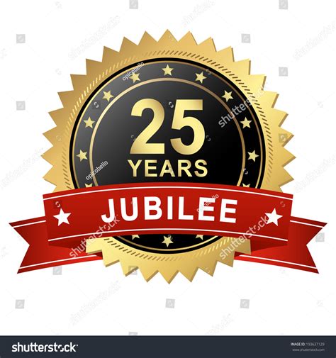 Jubilee Button Banner 25 Years Stock Vector 193637129 Shutterstock