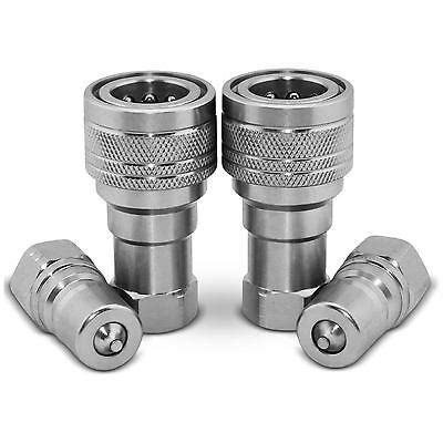 2 Sets Of 3 8 NPT ISO 7241 B Quick Disconnect Hydraulic Couplings