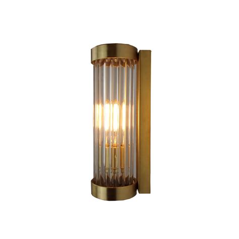 Brass Glass Rod Wall Light E2 Contract Lighting