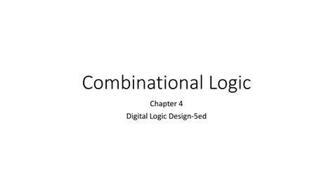 PPT Understanding Combinational Logic In Digital Circuit Design