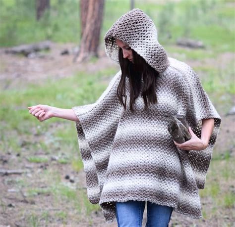 Crochet Pattern Crocheted Poncho Pattern Easy Crochet Etsy