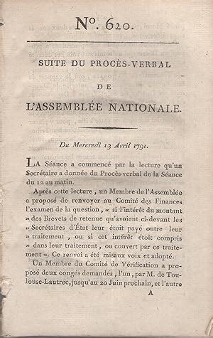 Suite du Procès Verbal de l assemblée Nationale n 620 mercredi 13