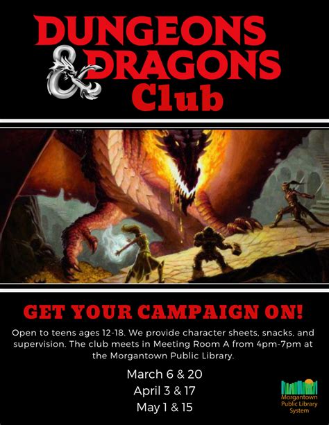 Afterschool Dungeons And Dragons Club Mountaineer Country Wv