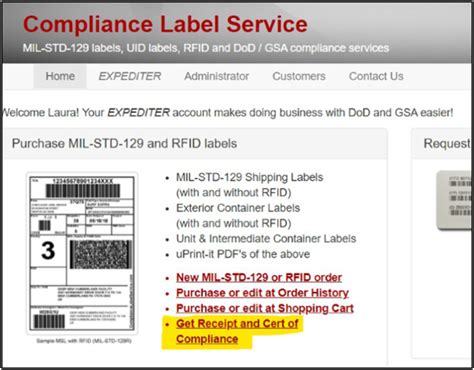 Mil Std 129 Documents And Resources Compliance Label Service