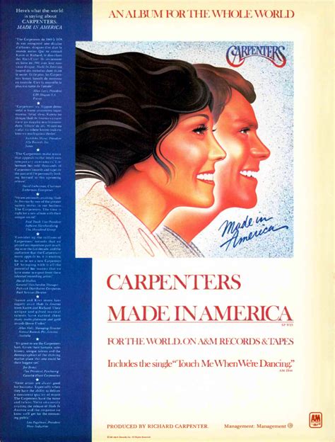 Made In America | The Carpenters Complete Recording Resource