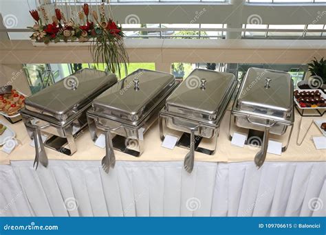 Food Warming Trays stock image. Image of food, stainless - 109706615