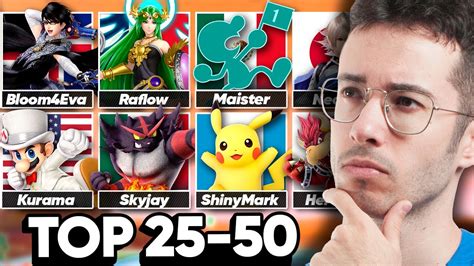 LOS 100 MEJORES JUGADORES DEL MUNDO EN SMASH ULTIMATE Top 25 50