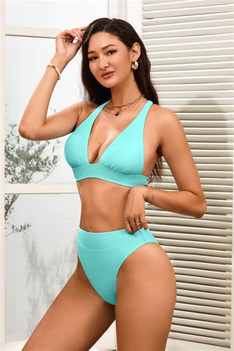 Portofino Escape Tie Back Triangle Extra Cheeky Bikini Swimsuit Cupshe Uk