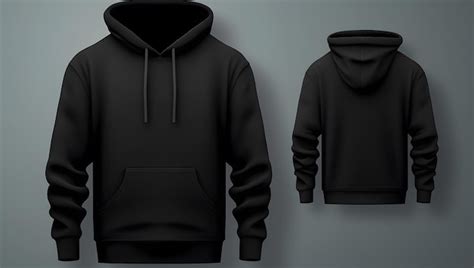 Premium Photo | Black hoodie mockup hoodie template hoodie mockup ...