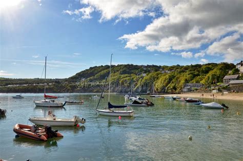 View Of Boats In New Quay Harbour, Wales. Stock Image - Image of picturesque, tranquillity: 28172567