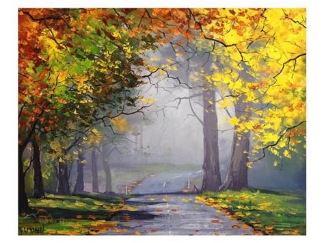 Autumn print , painting prints, fall scene, Autumn picture ...