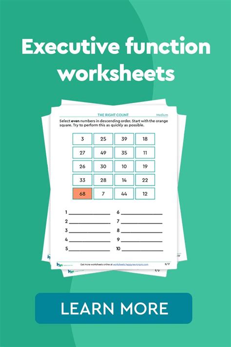 Executive Function Worksheets