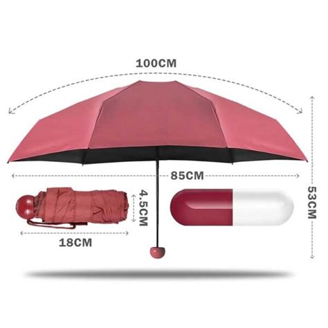 Capsule Umbrella Lightweight UV Protection Mini Folding Portable Design