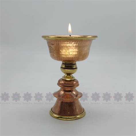 Butter Lamp For Offering At Altar Copper Butter Lamp 6 Tall