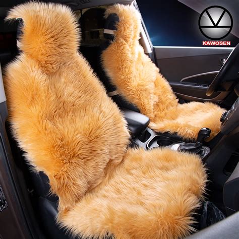 Kawosen Pcs Set Long Faux Fur Seat Cover Universal Artificial Plush