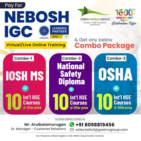 Nebosh Igc Chennai For Registration Call 91 8098819456 Green World Group