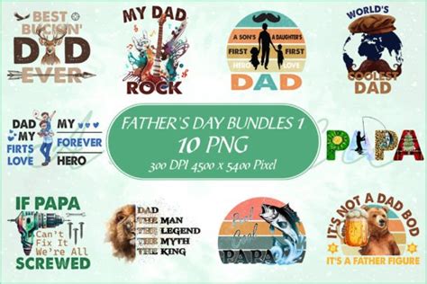 Fathers Day Bundles 2 10 Designs Graphic By Autotelic · Creative Fabrica