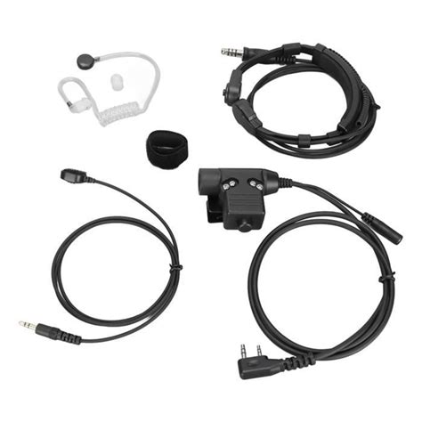 EJ life Casque micro gorge U94 PTT avec Microphone à Doigt PTT Casque