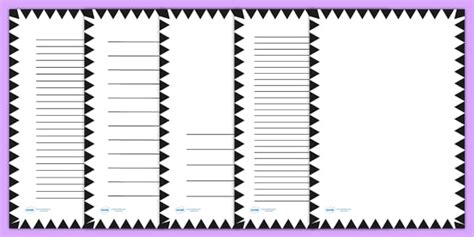 Black Zig Zag Page Borders Professor Feito Twinkl