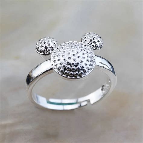 2017 Free Shipping Jewelry Mickey Mouse Woman Contracted Silver Ring