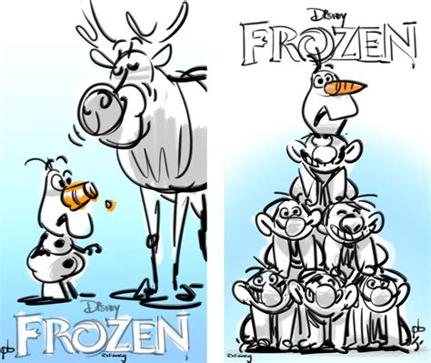 Frozen Posters Concept Art Olaf And Sven Photo 37213990 Fanpop