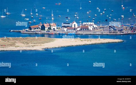 Aerial View Mudeford Quay And The Run Entrance To Christchurch