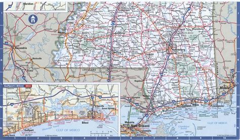 Mississippi Detailed Roads Map With Cities And Highways Free Printable