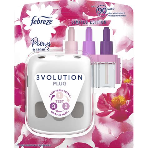 Febreze 3volution Peony And Cedar Air Freshener Starter Kit 20ml Wilko