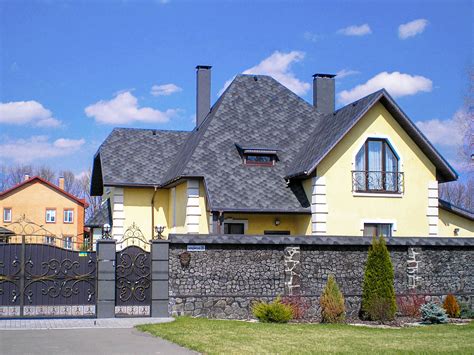 Цвет фасада дома с серой крышей (73 фото) » НА ДАЧЕ ФОТО
