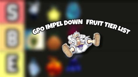 GPO NEW And COMPLETE IMPEL DOWN FRUIT TIER LIST UPDATE 9 YouTube