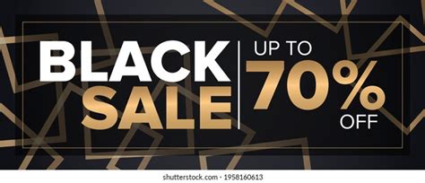 Black Sale Banner Golden Design Stock Vector Royalty Free 1958160613