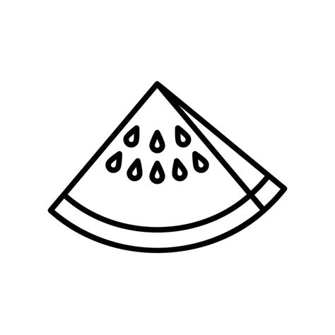 Watermelon Slice Icon For Fruit With Seeds 15016145 Vector Art At Vecteezy