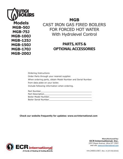 Pdf Mgb Models Cast Iron Gas Fired Boilers Mgb Parts List