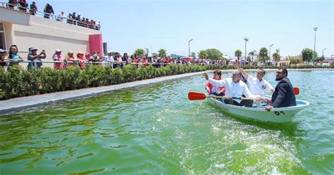 Bamba Política Jesús Tolentino Román inaugura Lago Artificial