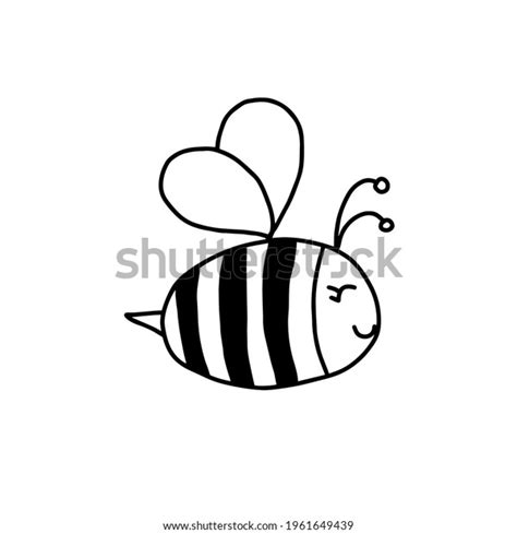 Cute Bee Cartoon Vector Isolated Stock Vector Royalty Free 1961649439