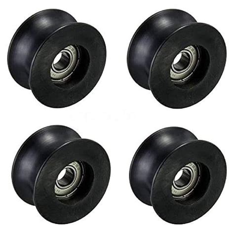 4Pcs Round Nylon Guide Pulley 8x40x20mm U Groove Roller Wheel Driving