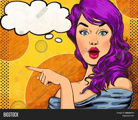 Pop Art Woman Speech Bubble