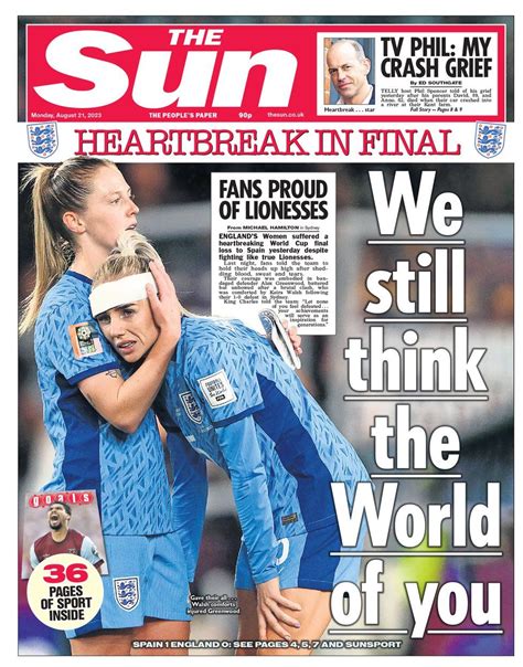 Newspaper Headlines Heartbreak For England Who Did Us All Proud