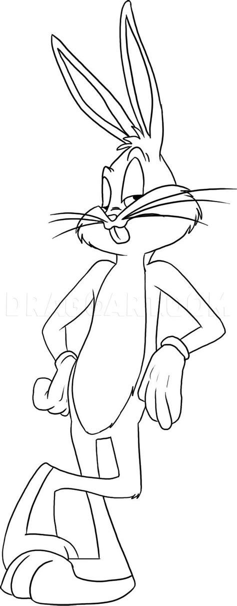 How To Draw Bugs Bunny Step By Step Drawing Guide By Dawn Dragoart