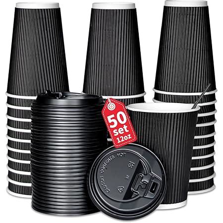 Amazon Primens Insulated Disposable Coffee Cups With Lids Straws