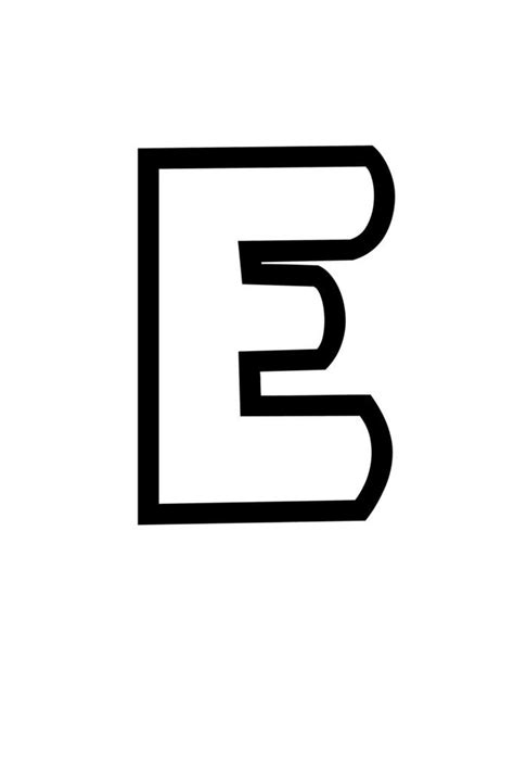 The Letter E Is Black And White