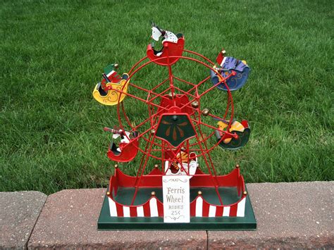 Animal Ferris Wheel Christmas Decor Metal Dog And Cats Crank Etsy