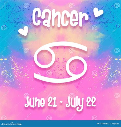 Zodiac Signs Set - Cancer - Colorful Trendy Design Stock Illustration - Illustration of esoteric ...