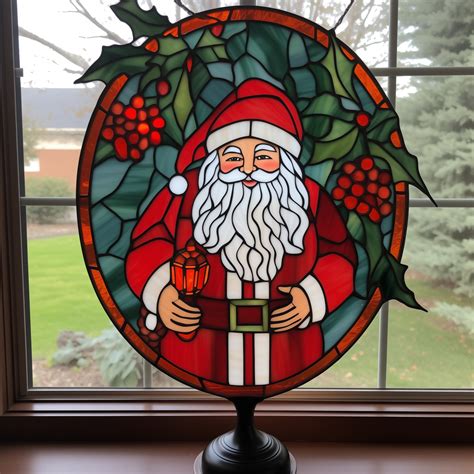 Stained Glass Santa Free Stock Photo Public Domain Pictures