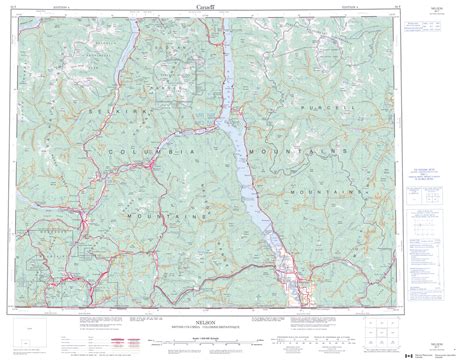 Printable Topographic Map Of Nelson 082f Bc