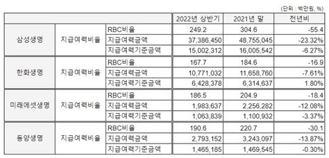 채권평가손↑ 상장 보험사 Rbc비율 200 하회 딜사이트